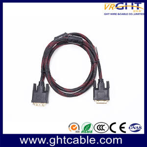 DVI - DVI Braiding Cable (red)