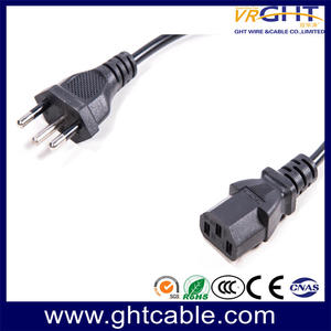 Brazil power cord for PC | Factory manufacture Direct Sale power cord from GHT