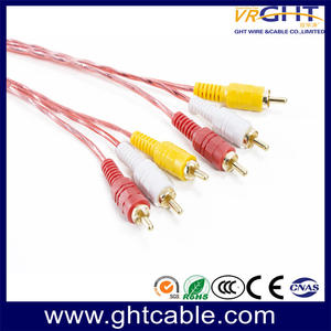 3RCA - 3RCA Cable Red PVC Audio Cable