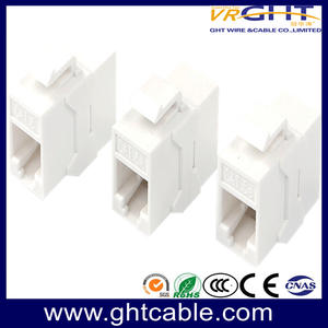 180 Degree 8P8C Utp Cat 5e Rj45 Keystone Jack Cat5e Keystone